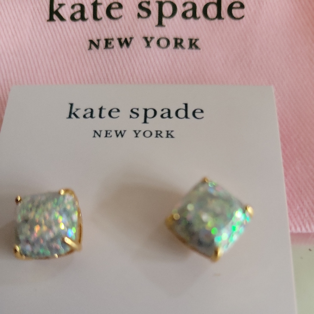 New Auth Kate Spade "Opal" druzy Earrings - Picture 4 of 5